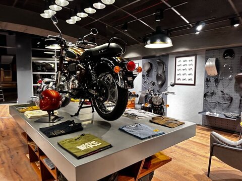 Royal Enfield Sales and Service Area - Modern automotive retail space